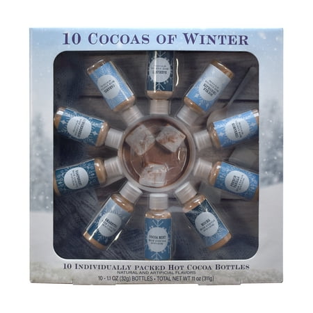 Bay Island 10 Cocoas of Winter, Cocoa Holiday Gift Set, 11oz