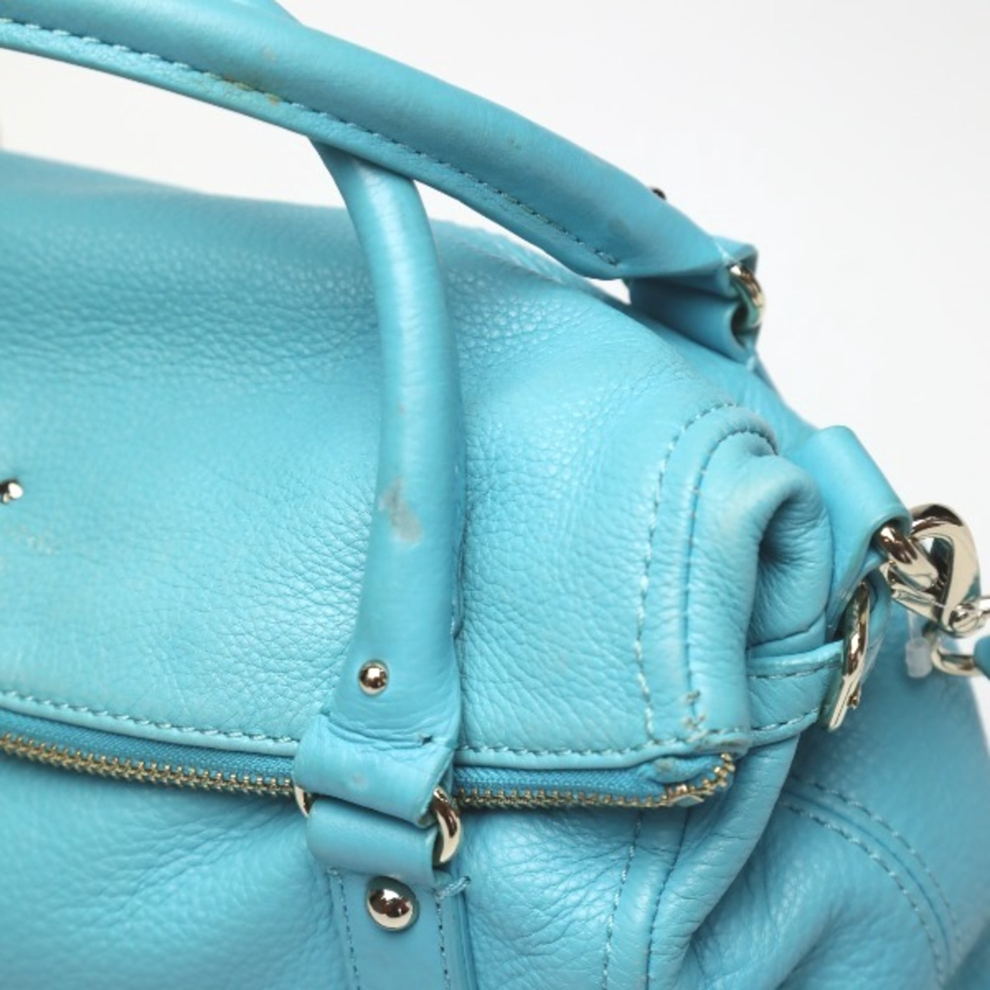Pre-Owned Kate Spade 2WAY Shoulder Bag Handbag Sky Blue (Fair)
