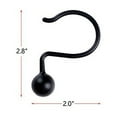 thumbnail image 3 of Utopia Alley Shower Hooks - Shower Curtain Rings for Bathroom - Rust Proof Shower Curtain Hooks for Shower Curtain or Liner - Set of 12, Matte Black, 3 of 9