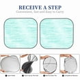 thumbnail image 6 of Bingfone Blue Bright Windshield Sun Shade 2-Piece Foldable Car Front Window Sunshade For Most Sedans Suv Truck - Auto Sun Blocker Visor Protector Blocks Max Uv Rays - Large, 6 of 7