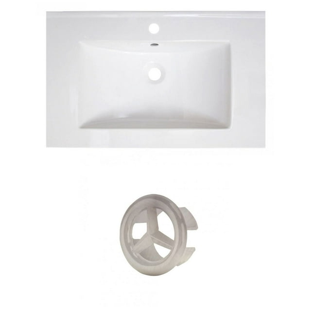 American Imaginations 48-in. W 3H8-in. Ceramic Top Set In White Color AI-21077