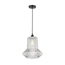 616-1P-BK-G212 Innovations Lighting Springwater - 1 Light Cord Hung Mini Pendant In Industrial Style-15.75 Inches Tall and 12 Inches Wide-Matte Black