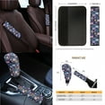 thumbnail image 4 of Renewold Hippie Flower Lotus 14 PCS Car Seat Covers Set for Women, with Steering Wheel Cover Seat Belt Covers Trash Bin Rear View Mirror Cover Armrest Cover Cushion Coasters Gear Shift Knob Cover, 4 of 7