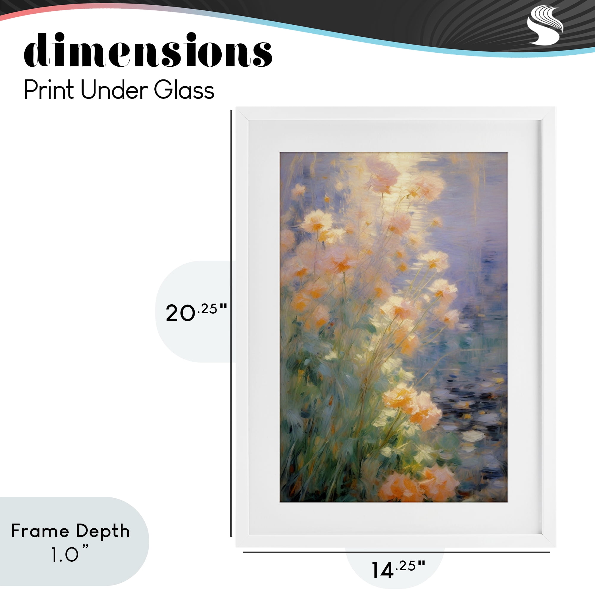 Stupell Industries Sunlit Pastel Blossoms Impression White Framed Print Under Glass, design by Angie Hawke