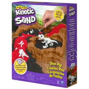 Kinetic Sand, Dino Dig Playset with 10 Hidden Dinosaur Bones, Play Sand Sensory Toys, Stocking Stuffers & Christmas Gifts for Kids Ages 6+