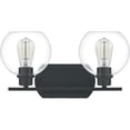 thumbnail image 5 of Quoizel Pruitt 2-Light 17" Bathroom Vanity Light in Matte Black, 5 of 5