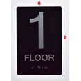 thumbnail image 4 of Floor Number Sign -1ST Floor Sign(Aluminium, Black/Silver,Size 6x9) The Sensation line, 4 of 9