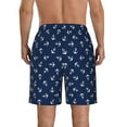 thumbnail image 3 of Kdxio Nautical Themed Simple Anchors Pattern Mens Casual Shorts - Drawstring Summer Beach Sports Shorts for Men, 3 of 9