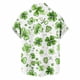 thumbnail image 3 of Ceisia Men's St. Patrick's Day Short Sleeve Shirt Clover Print Regular Straight Fit Green Turn-Down Collar Spring Summer Shirt Gift, 3 of 6