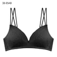 thumbnail image 1 of Sujetador de mujer Hollow Sexy Bralette Ropa interior inalámbrica transpirable, Negro, 38 / 85AB Sweethay AP001128-16, 1 of 7