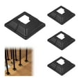 thumbnail image 1 of uxcell 4-Pack Cubierta de Base de Poste, Se Ajusta a Poste de 1"x 1" Tipo Dividido para Barandilla de Hierro/Madera, 1 of 7