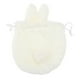 thumbnail image 1 of FELTECHELECTR Bolsa de peluche con cordón, adorable conejo, para maquillaje, artículos de tocador (beige y blanco), 1 of 4