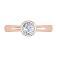 thumbnail image 3 of 1/2 Carat Bezel Set Diamond Solitaire Engagement Ring in 14K Rose Gold (Ring Size 10.5), 3 of 6