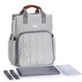 thumbnail image 1 of Bolsa de pañales Mochila multifunción impermeable Bolsas de pañales de gran capacidad para el cuidado del bebé Viajes con correa de cochecito Lavable a máquina Gris insular estándar, 1 of 2