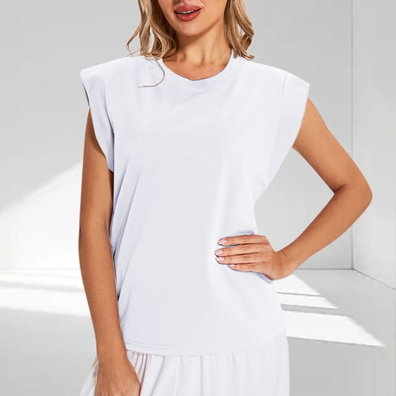 Women's T-Shirt, Short Sleeve Cotton Round-Neck Top for Casual Everyday Wear