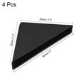 thumbnail image 4 of Uxcell Antislip Plastic Round 10 x 75mm Glass Corner Cover Solid Black 4 Pack, 4 of 7