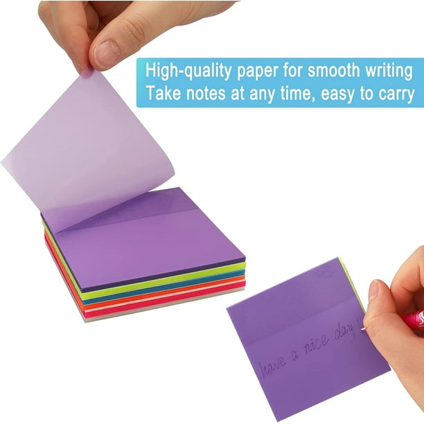 Sticky Notes 3x3 Inches Bright Colors Self Stick Pads Strong