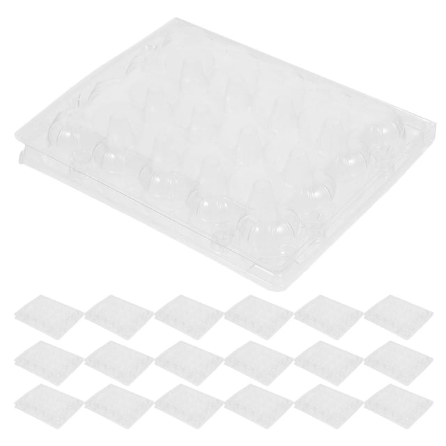20 cajas reutilizables para huevos de codorniz, contenedores transparentes para huevos de codorniz