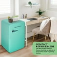 thumbnail image 3 of Crosley Classic Series 3.2 Cuft 1-Door Compact Refrigerator, Retro Mint Green, 3 of 6