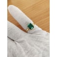 thumbnail image 3 of 2Ct Lab Created Emerald Solitaire Ring Emerald Cut 14K Yellow Gold Plated, 3 of 5