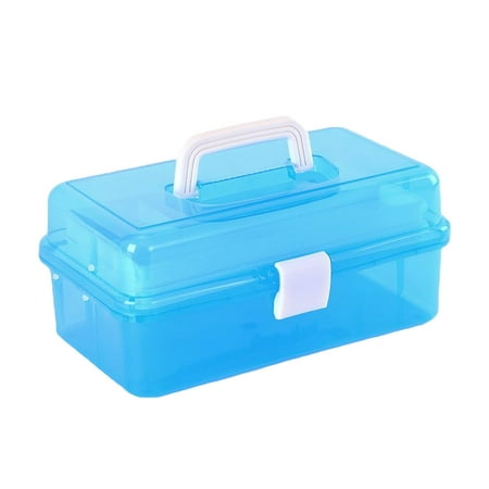 Multipurpose Storage Box Organizer Folding Tool Craft Carry Case Blue ...