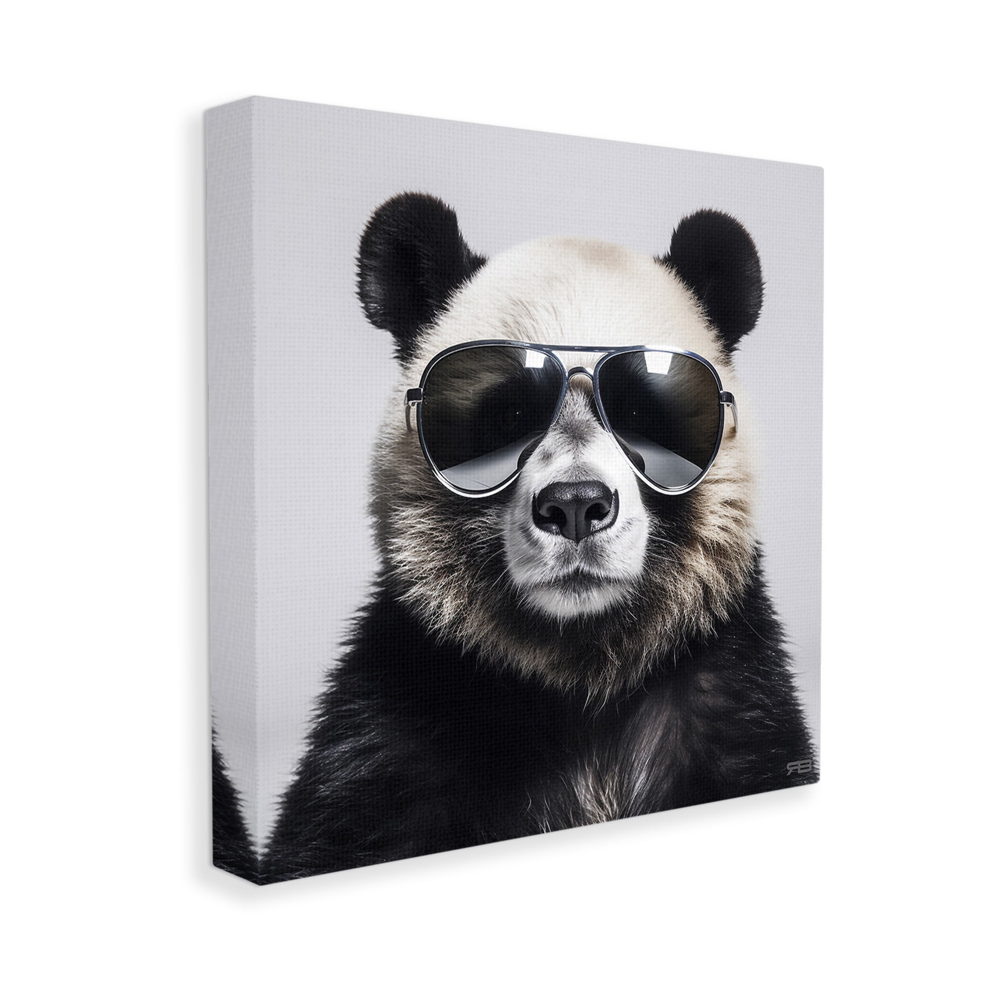 Stupell Industries Trendy Panda in Glasses Animals & Insects Painting Gallery Wrapped Canvas Art Print Wall Art, 30 x 30