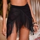 thumbnail image 3 of Gibobby faldas largas de mujer casuales Falda de playa transparente con adorno de volantes para mujer Falda con cordones Falda de playa Bikini Envolturas brillantes Cubrir par(Negro， XXL), 3 of 5