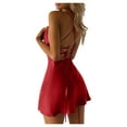 thumbnail image 3 of Dresses for Women 2024,Clearance Women's Fashion Solid Color Suspender Straps Open Back Waist Dress, 3 of 4