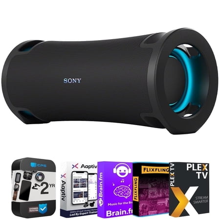 Sony SRSULT70 X-Series Strong Bass Lightweight Waterproof BT Speaker, 2024 Bundle with Tech Smart USA Audio Entertainment Essentials Bundle + 2 Year CPS Enhanced Protection Pack
