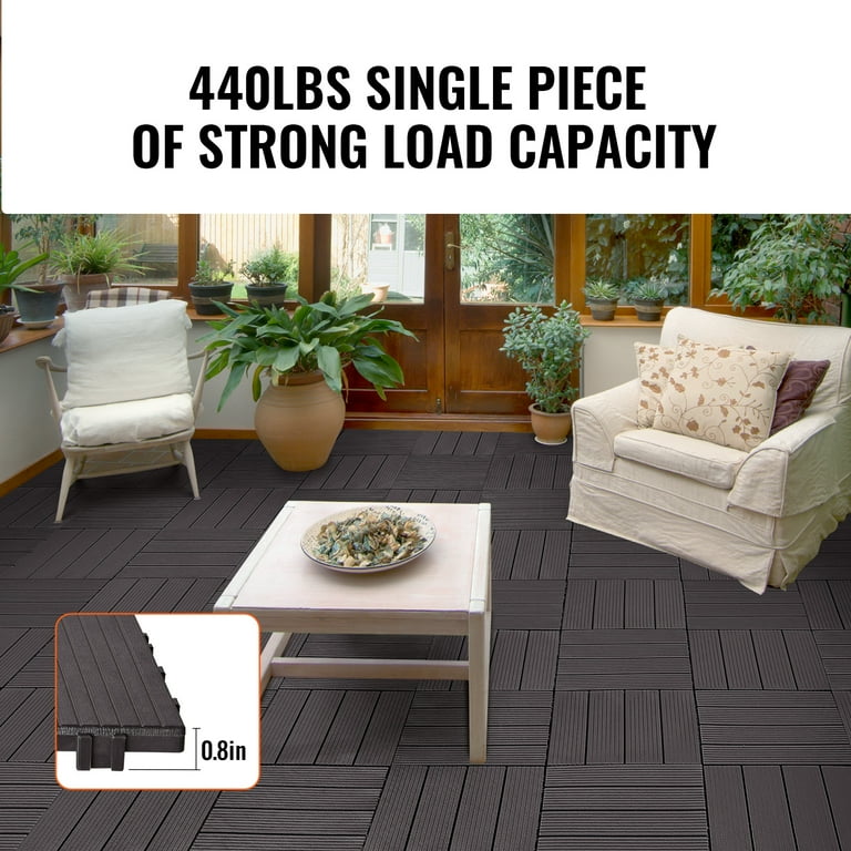 KFFKFF Interlocking Deck Tiles, 54 Pack, 12