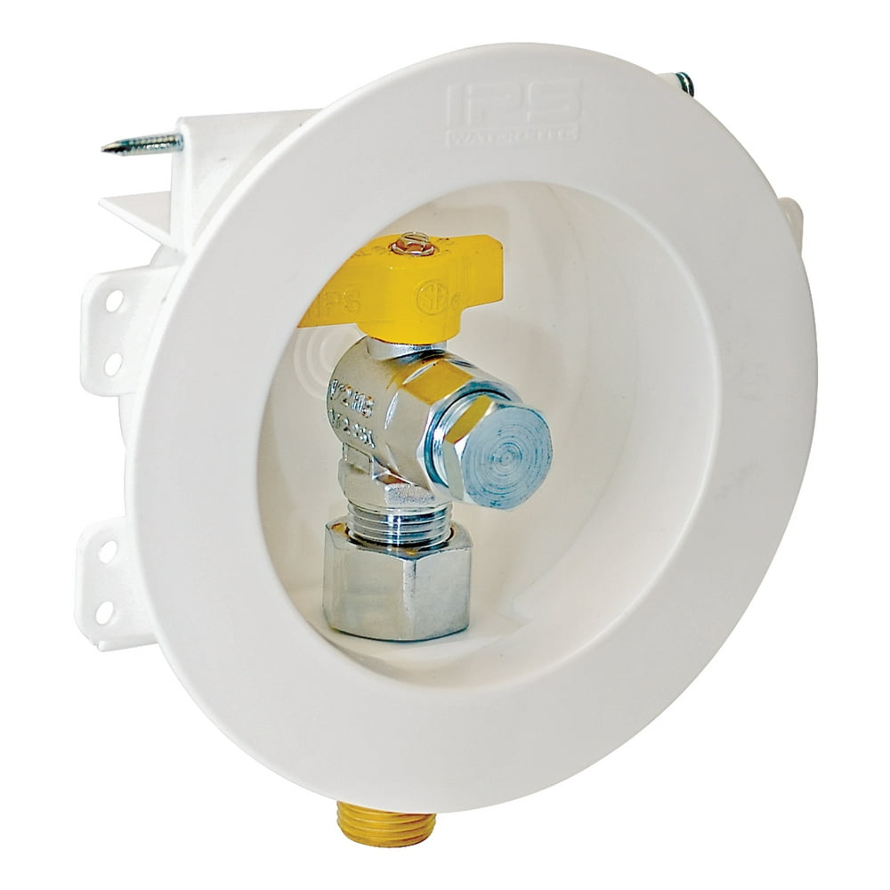 IPS 60573 Gas Outlet Box, 1/2 inch MIP, White