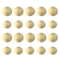 thumbnail image 3 of LABSERRON Unfinished Half Wooden Balls Lotus Wood 100Pcs for DIY Carving, 3 of 8