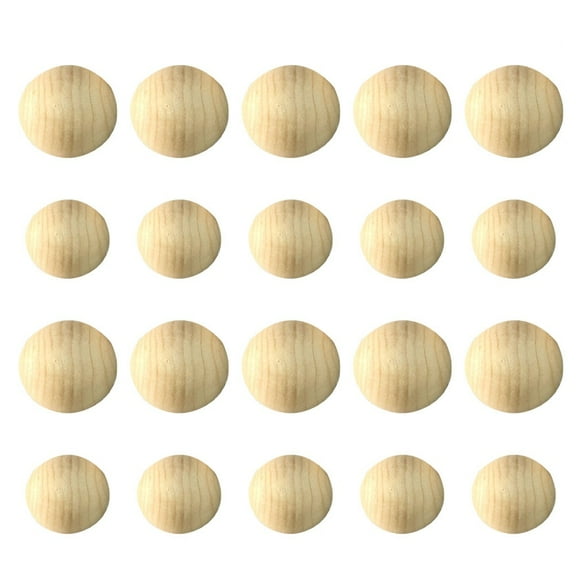 Milisten Smooth Light Brown Semi Wood Balls for DIY Jewelry and Decor 100Pcs