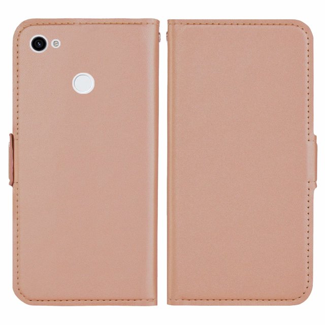 Mobile Phone Cover Pixel 3axl 3 Card Slots Pocket Leather Protective Cover with Magnetic Closure Pink