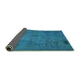 thumbnail image 2 of Ahgly Company Indoor Rectangle Abstract Turquoise Blue Modern Area Rugs, 7' x 9', 2 of 4