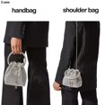thumbnail image 4 of Bolso BBTT.ful Bolso bombonera con diamantes de imitación brillantes plateada, 4 of 6