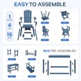 thumbnail image 6 of SERWALL 10-Piece Outdoor Swivel Bar Set with Table, 8 HDPE Swivel Bar Chairs & 2 Bar Tables, All-Weather Patio Barstool Furniture, Blue, 6 of 7