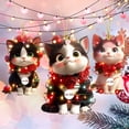 thumbnail image 2 of BOBOMOTI Valentines Day Decor Sweet Rose Cat Ornament for Xmas Valentine's Day Home Decorations, 2 of 6