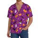 thumbnail image 1 of Balery Halloween2 Camisa Casual de Manga Corta con Botones para Hombre, Texturizada, Estilo Cubano, para Playa, Verano-Large, 1 of 5