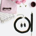 thumbnail image 3 of SmartBy 3Pcs/set Fashion Jewelry Set Women Resin Thick Twist Chain Necklace Bracelet Hook Earrings Set Punk Jewelry Accessories, 3 of 7