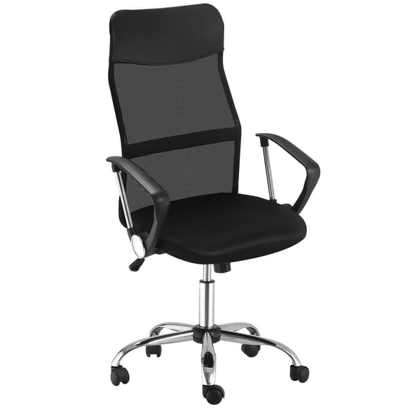 HOMCOM Office Chair Executive High Back Mesh Back Seat Desk Chairs, Black