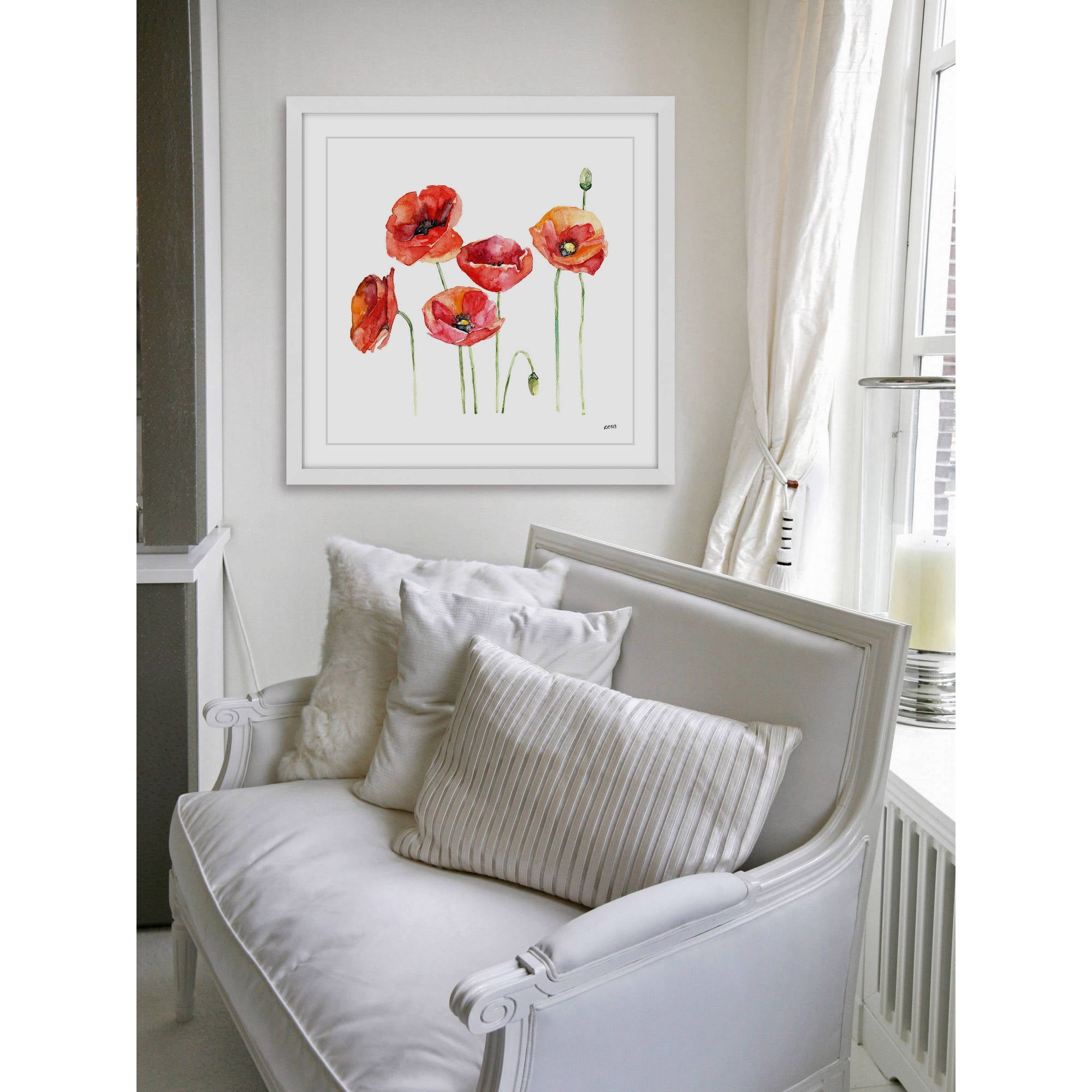 "Poppie Field" Framed Painting Art Print