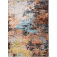 thumbnail image 2 of 10x13 Abstract Art-Inspired Thin Indoor Rug, Distressed Oil Painting Pattern Low Pile Area Mat with Soft Surface, Easy to Clean & Stain Resistant for Living Room, Bedroom, Entryway, Study - Yellow, 2 of 8