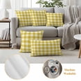 thumbnail image 6 of Pack of 2 Outdoor Pillow Covers 20x20 Inch Waterproof Yellow Gradient Throw Pillow Covers,Decorative Couch Pillow Case Sham Farm Plaid Buffalo Checkered Gingham Patio Garden Pillowcases Cushion Cover, 6 of 8