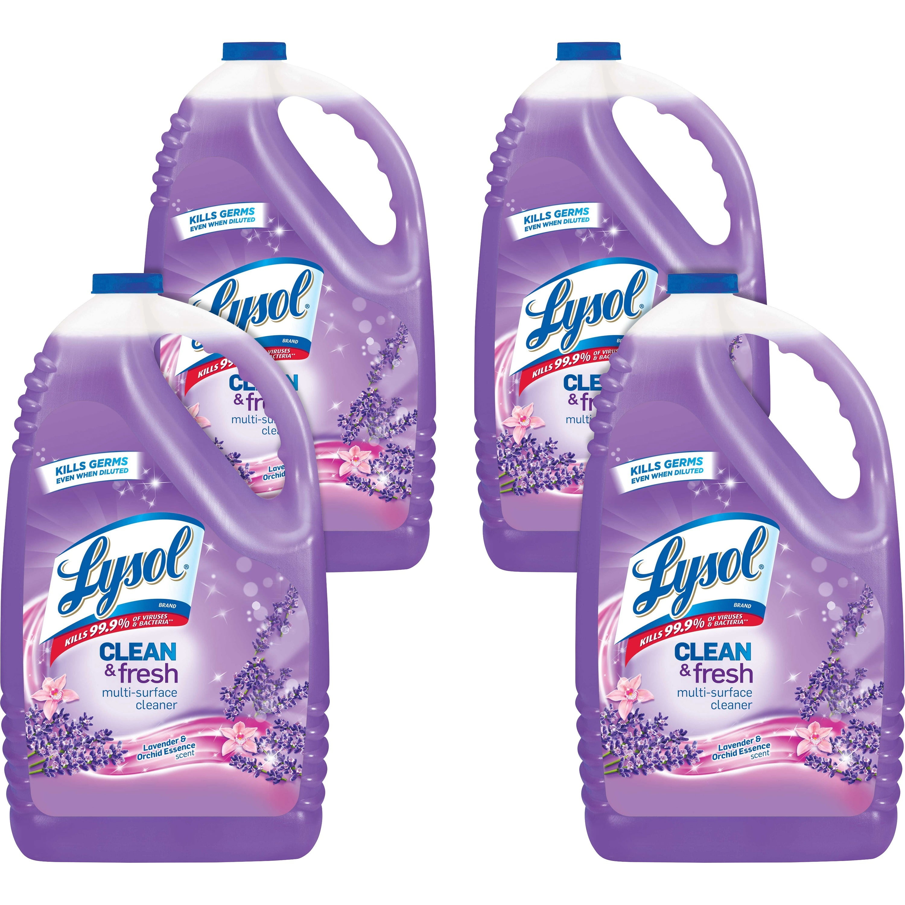 Lysol, RAC88786CT, Clean/Fresh Lavender Cleaner, 4 / Carton, Purple