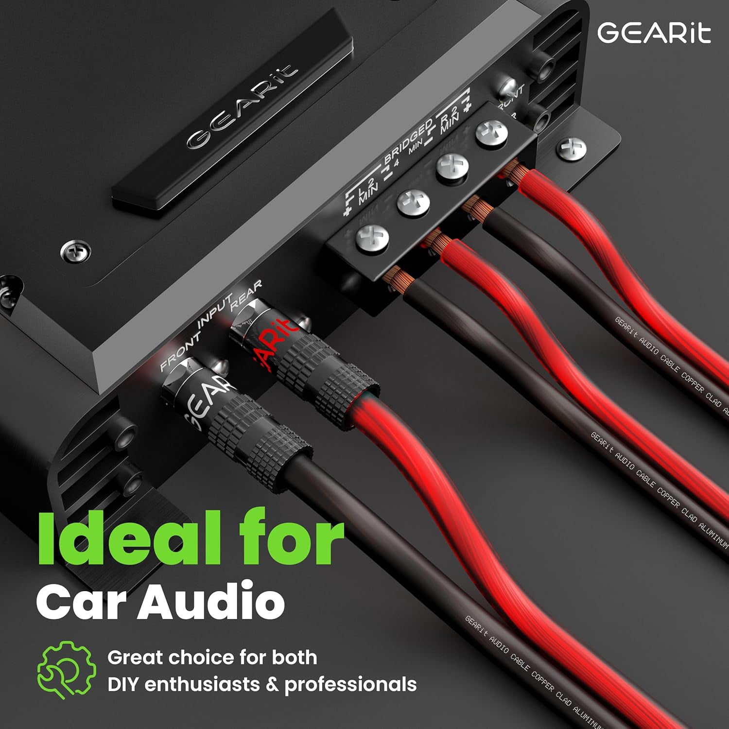 GearIT Pro Series 12AWG Speaker Wire, 12 Gauge Speaker Wire Cable (100 Feet / 30 Meters) Great Use for Home Theater Speakers and Car Speakers, Transparent Black/Red