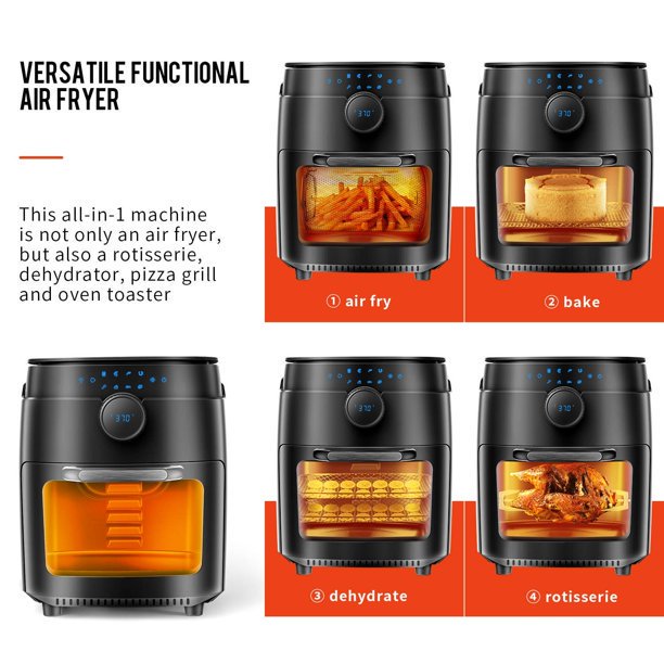 Buy Moosoo Air Fryer,12.7Qt Air Fryer Oven with Temp/Time Dial, Dry