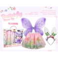 thumbnail image 2 of KAWELL Princess Dress Up - Flower Fairy Dress Up Costumes with Wing & Skirts & Headband, Princess Toys Birthday Gift, 2 of 2