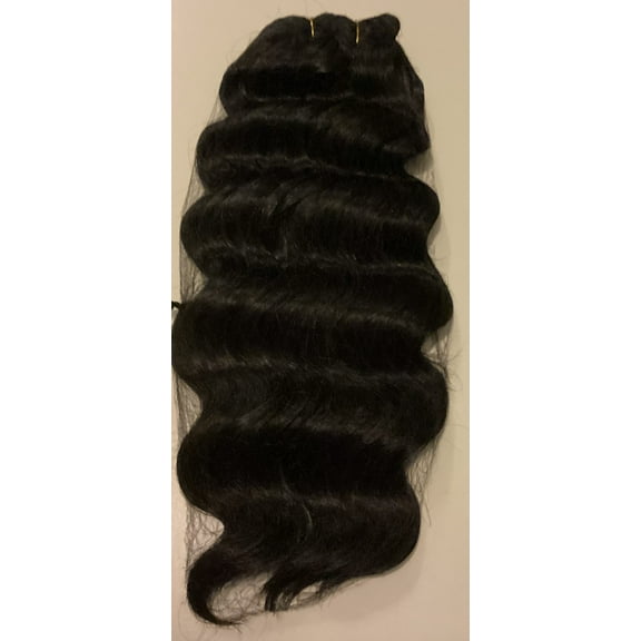 Human Hair Blend  Weave - Style:Loose Deep 12” inch   Color #1B