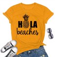thumbnail image 1 of CEHVOM Mode Femmes Décontracté Imprimé Col Rond Manches Courtes Hauts T-shirt Blouse, 1 of 4